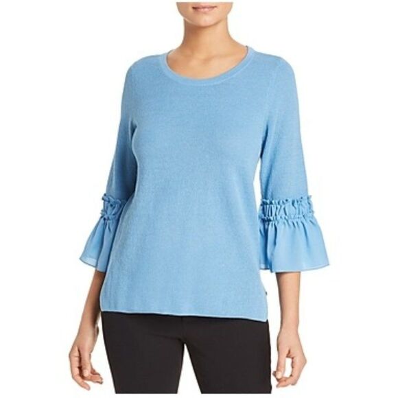 Size Medium Le Gali Dawn Bell-Sleeve Mixed Media Sweater - Picture 1 of 1